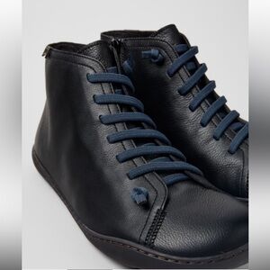 Camper Peu Leather Ankle Boots, Unisex, Size: 40, Color: Black, Good Condition